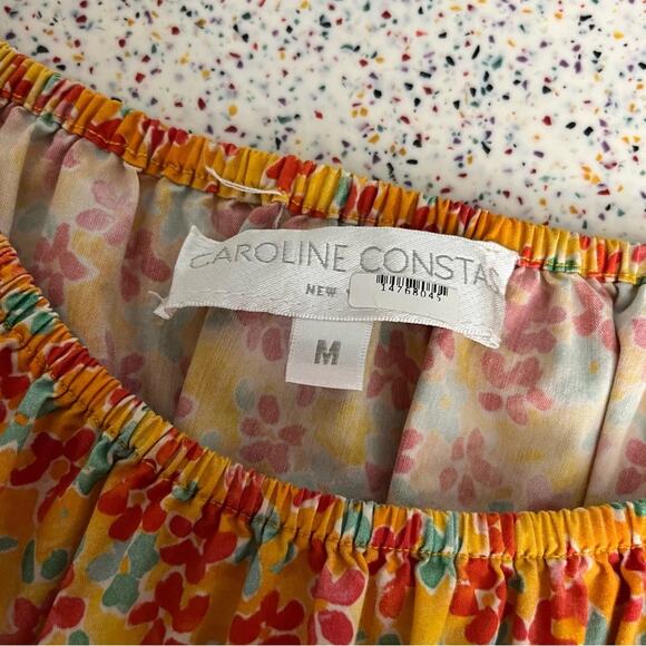 Caroline Constas Calla Mini Dress Floral Off The Shoulder Women’s M - Picture 6 of 9